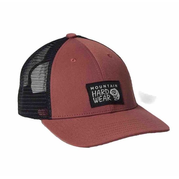 Mountain Hardwear Mesh Snapback Patch Trucker Cap Hat Rust/‎ Black Brown New - Picture 1 of 4